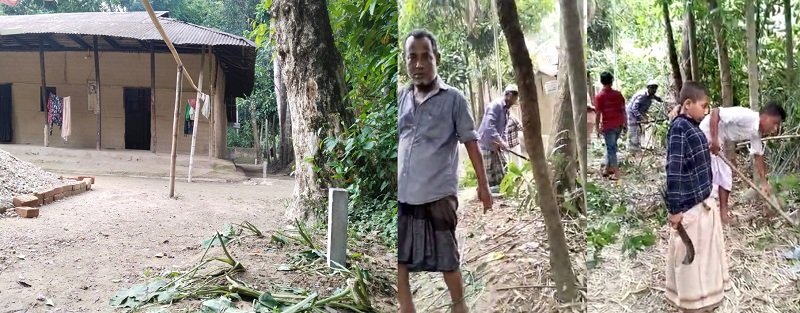 কানাইঘাটে অসহায় পরিবারের বসতবাড়ি জবরদখলের চেষ্টা