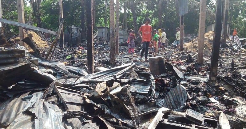 দিরাইয়ে ভয়াবহ অগ্নিকাণ্ড, ৪টি বসতঘর পুড়ে ছাই