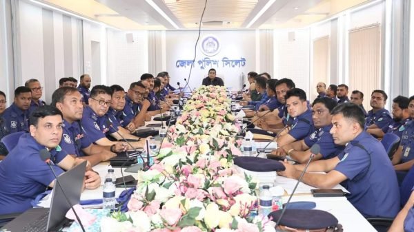 সিলেট জেলা পুলিশের মাসিক কল্যাণ ও অপরাধ সভা অনুষ্ঠিত