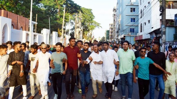 সিলেট মহানগর যুবলীগের নব নির্বাচিত কমিটিকে স্বাগত জানিয়ে আনন্দ মিছিল