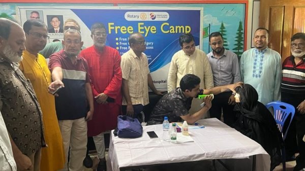 রোটারী ক্লাব অব সিলেট সেন্ট্রালের উদ্যোগে ফ্রি চক্ষু শিবির উদ্বোধন