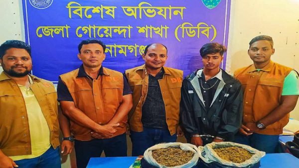 সুনামগঞ্জে গাঁজাসহ মাদক ব্যবসায়ী আটক