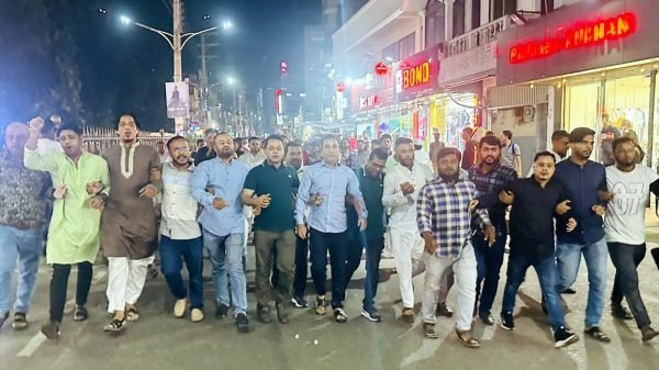 সিলেটে মহানগর যুবলীগের হরতাল বিরোধী প্রতিবাদ মিছিল