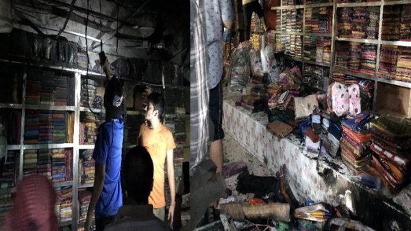নবীগঞ্জে ভয়াবহ অগ্নিকাণ্ডে দোকান পুড়ে ছাই, ২০ লাখ টাকার ক্ষয়ক্ষতি