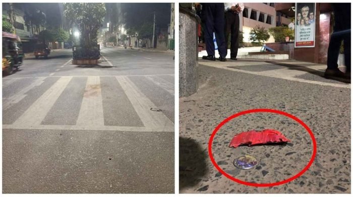 রাজশাহী নগর ভবনের সামনে এক ঘণ্টার ব্যবধানে দুটি ককটেল বিস্ফোরণ