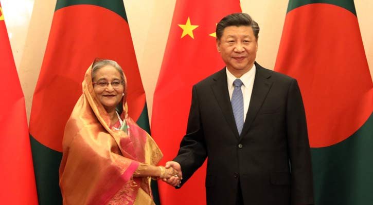 শেখ হাসিনাকে অভিনন্দন জানালেন শি জিনপিং