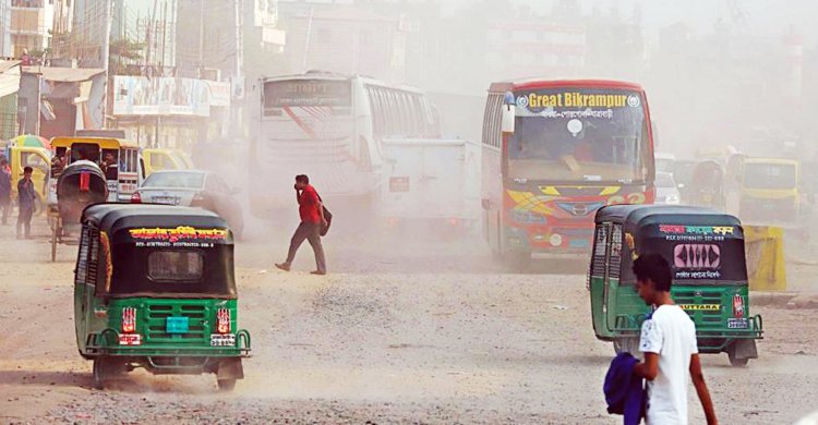 খুব অস্বাস্থ্যকর বাতাস নিয়ে দূষণে দ্বিতীয় ঢাকা