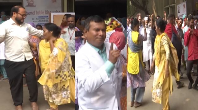 নেচে-গেয়ে বিএসএমএমইউর নতুন উপাচার্যকে বরণে সমালোচনার ঝড়