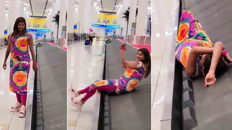 বিমানবন্দরের ভেতরে তরুণীর অশ্লীল-অদ্ভূত কাণ্ড, ভিডিও ভাইরাল