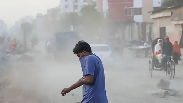 বায়ুদূষণে ঢাকার অবস্থান ১১তম