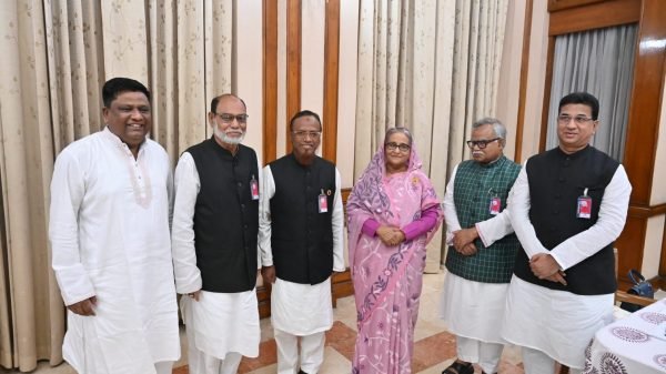 প্রধানমন্ত্রীর সাথে সিলেটের আ’লীগের শীর্ষ নেতৃবৃন্দের সাক্ষাৎ