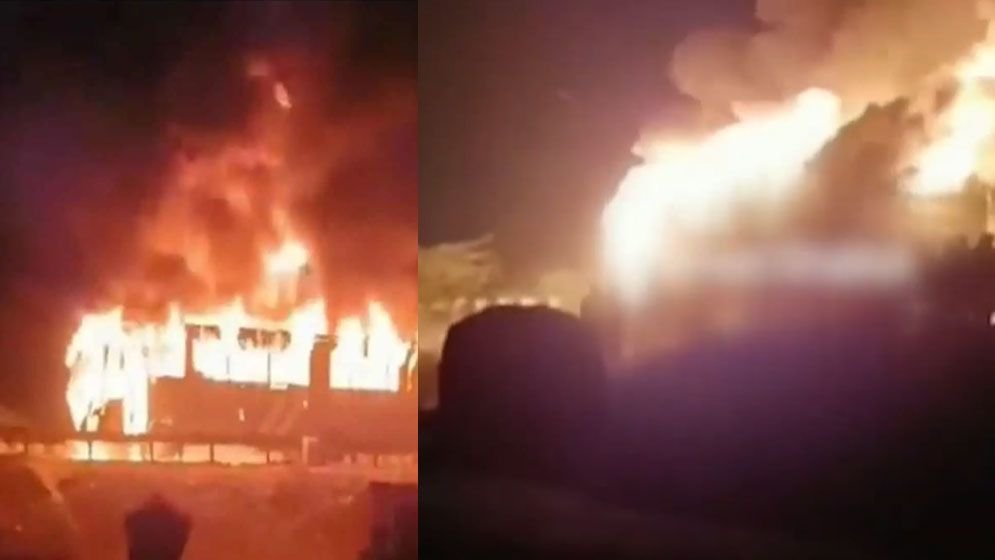 গভীর রাতে চলন্ত বাসে আগুন, ৮ জনের মৃত্যু