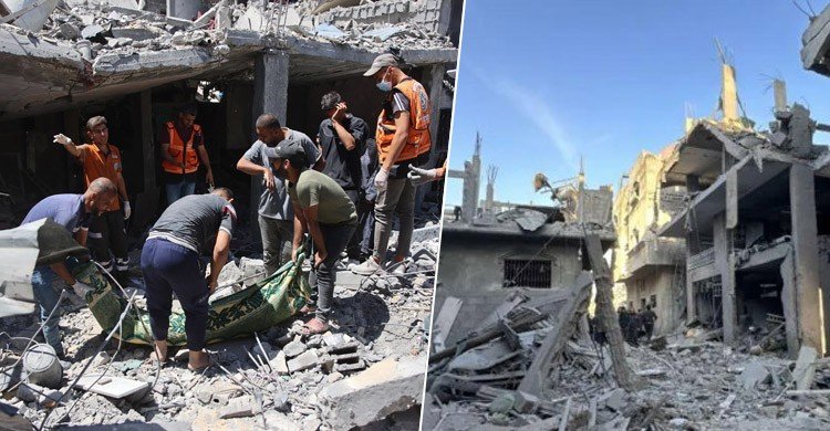 গাজায় শরণার্থী শিবিরে ইসরায়েলি হামলা, নিহত ১০