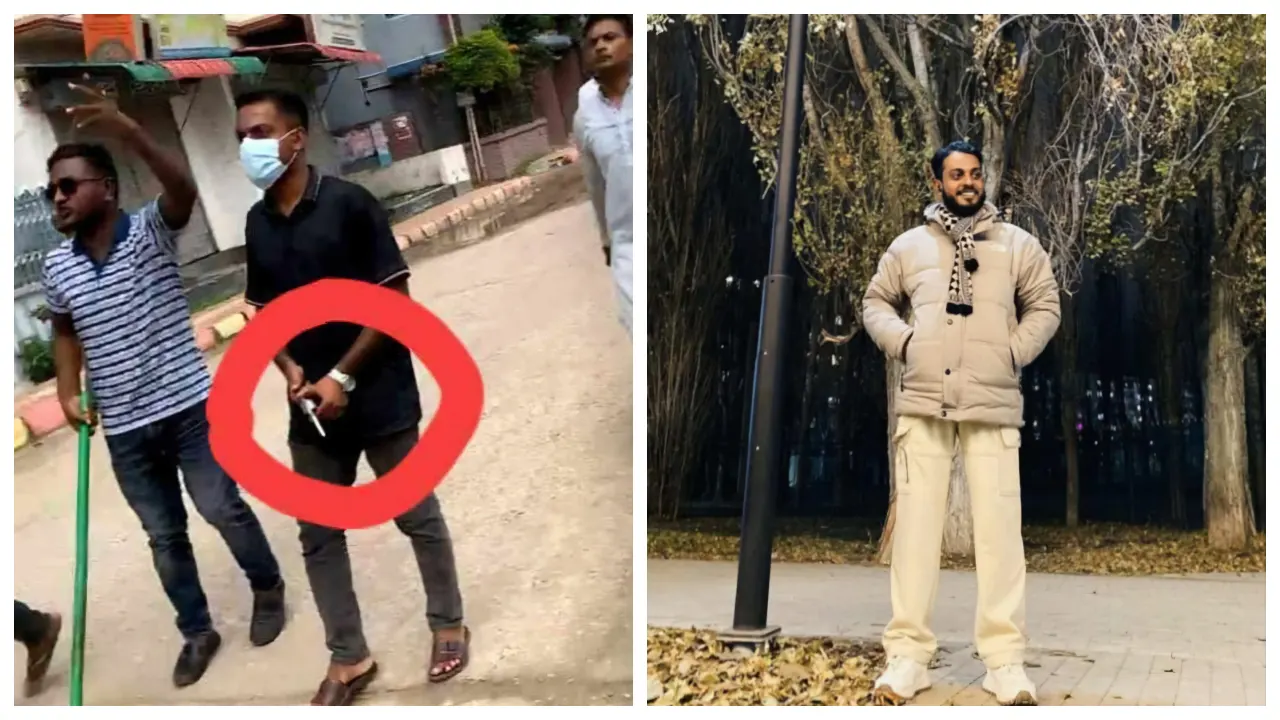 আন্দোলনে পিস্তল হাতে সেই ছাত্রলীগ নেতা পালিয়েছেন রাশিয়ায়!