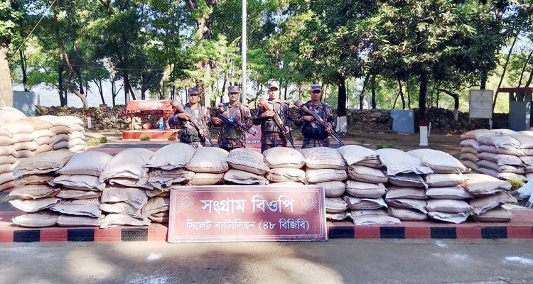 সিলেট সীমান্তে ১ কোটি ৮ লাখ টাকার ভারতীয় চোরাই পণ্য জব্দ