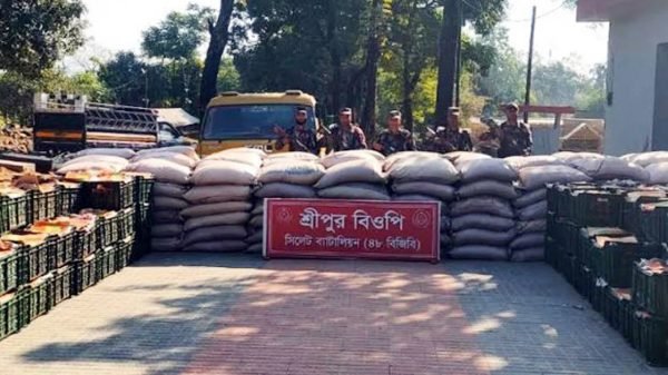 সিলেট সীমান্তে ভারতীয় পণ্য জব্দ