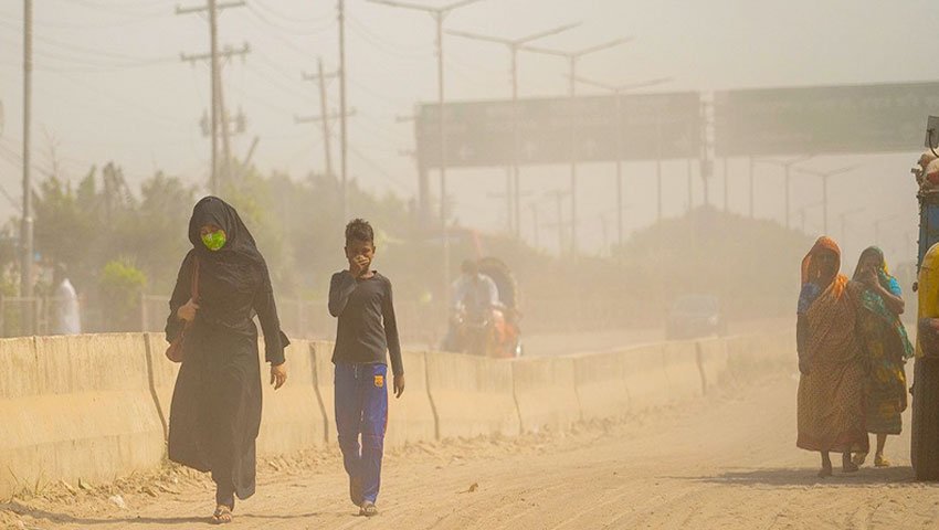 ছুটির দিনেও ‘অস্বাস্থ্যকর’ ঢাকার বাতাস