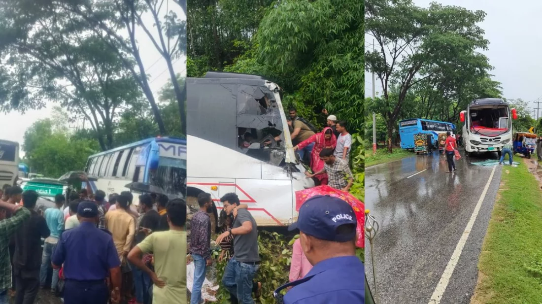মহাসড়কের দেড় কিলোমিটারে একের পর এক দুর্ঘটনা, আহত ৫০