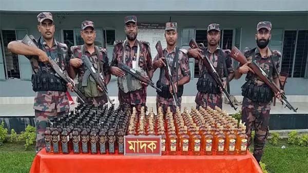 সুনামগঞ্জে ভারতীয় মদ জব্দ