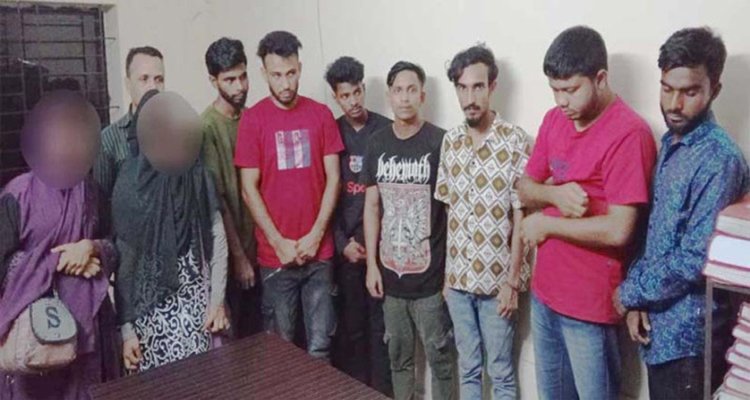 সিলেটে আবাসিক হোটেলে ১০ নারী-পুরুষ আটক