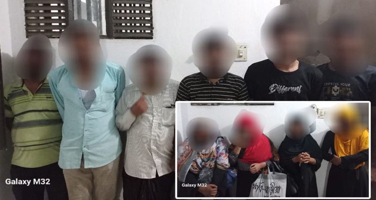 সিলেটে হোটেল তিতাস থেকে ১০ নারী-পুরুষ আটক