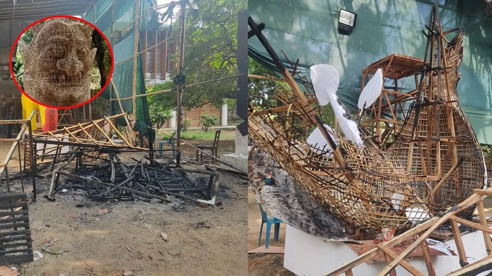 ফ্যাসিস্টের প্রতিকৃতি’তে আগুন, আনন্দ শোভাযাত্রা হওয়া নিয়ে শঙ্কা