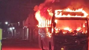 ময়মনসিংহে বাসে আগুনের ঘটনায় মামলা, আওয়ামী লীগ নেতা গ্রেপ্তার