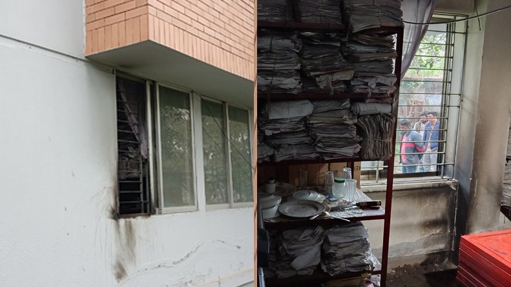 কুষ্টিয়ায় নির্বাচন অফিসে আগুন