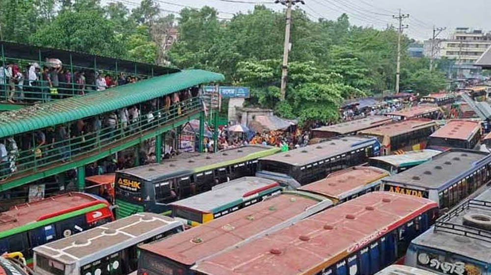 চন্দ্রায় ১৫ কিলোমিটার যানজট, অতিরিক্ত ভাড়ায় ক্ষোভ