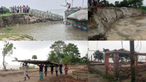 যমুনার ভাঙনে সিরাজগঞ্জে তীব্র বিপর্যয়, শতাধিক ঘর বিলীন
