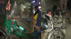 মগবাজারে নিয়ন্ত্রণ হারিয়ে সামনে থাকা চার গাড়িকে লরির ধাক্কা, নিহত ২