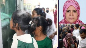 স্কুল মাঠে প্রধান শিক্ষক রনজিলার শেষ বিদায়